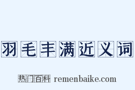 羽毛丰满近义词是什么意思的图片
